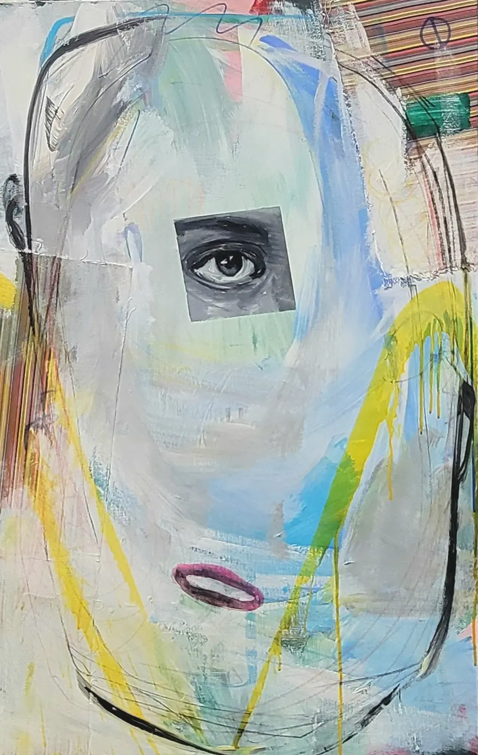 title: mind block
 size: 110x70cm
 medium: mixed media on linen
 year: 2021
 price: 3000 PLN